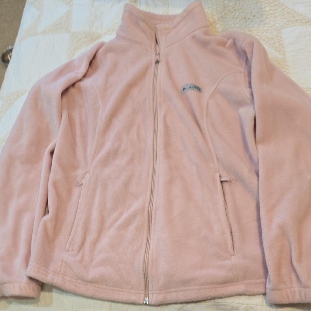 Columbia Pink Full-Zip Fleece Jacket